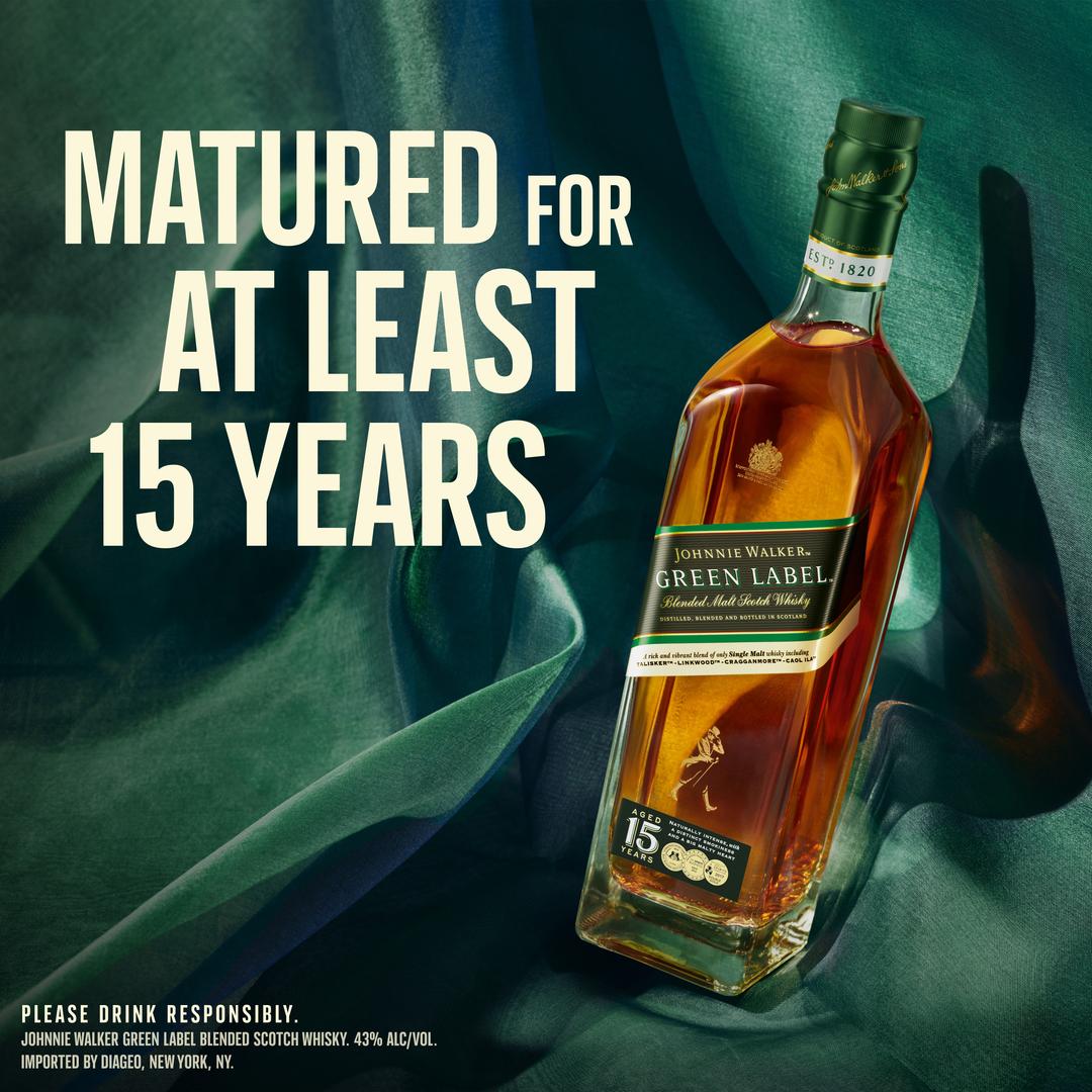 JOHNNIE WALKER GREEN LABEL BLENDED SCOTCH WHISKY
