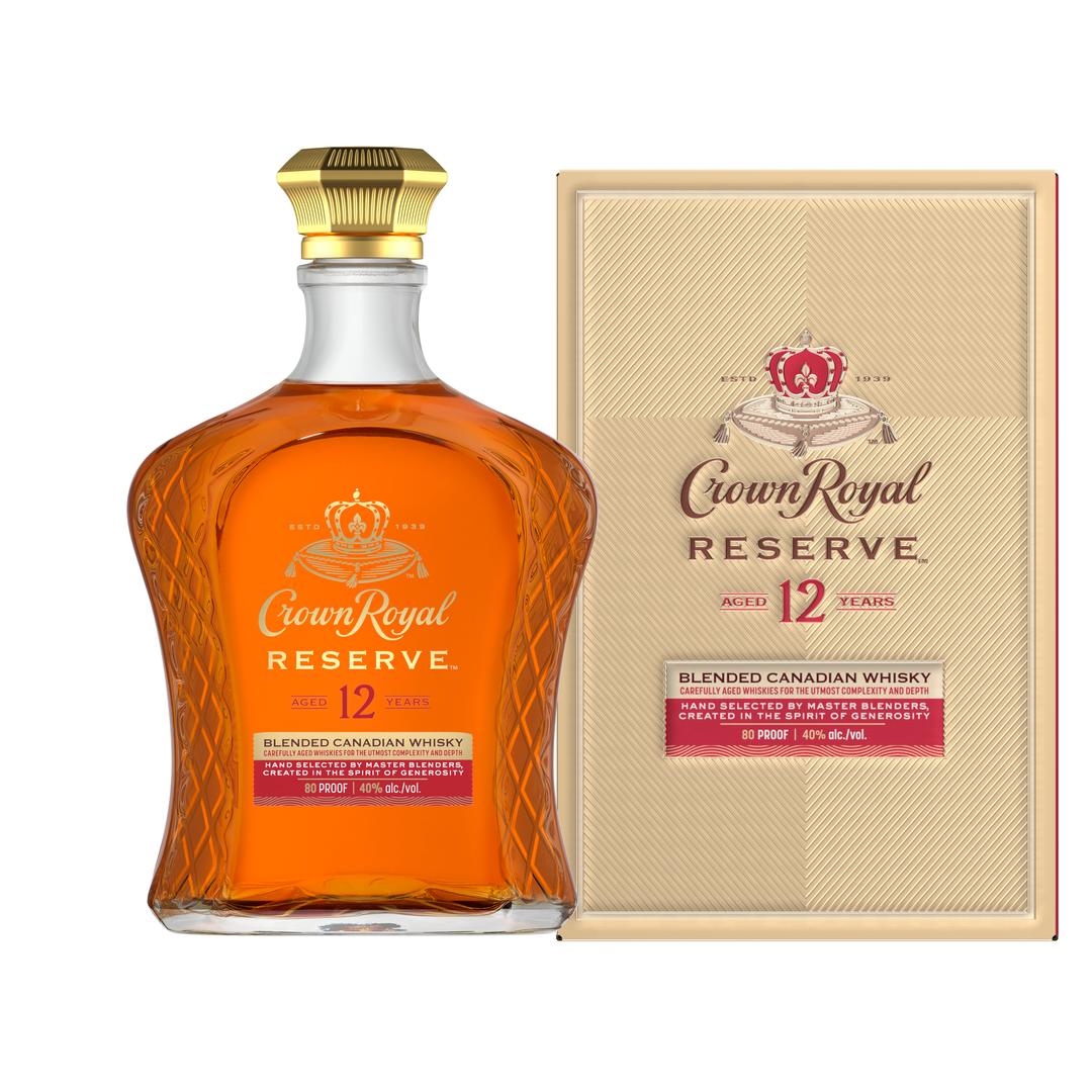 CROWN ROYAL RESERVE BLENDED 12 YEAR OLD CANADIAN WHISKY
