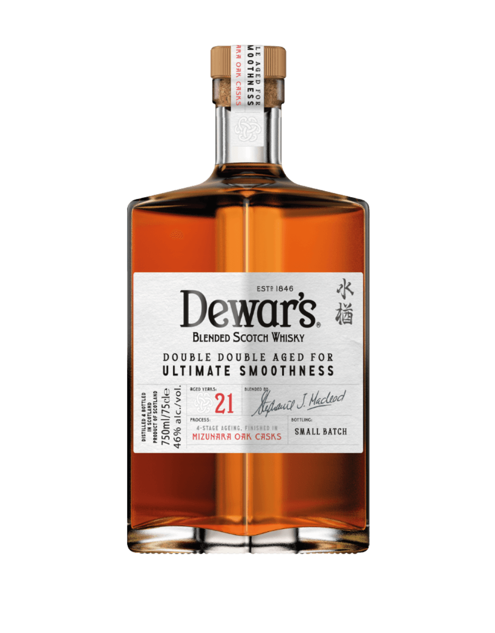 DEWAR'S DOUBLE DOUBLE 21 YEAR OLD MIZUNARA SCOTCH WHISKY