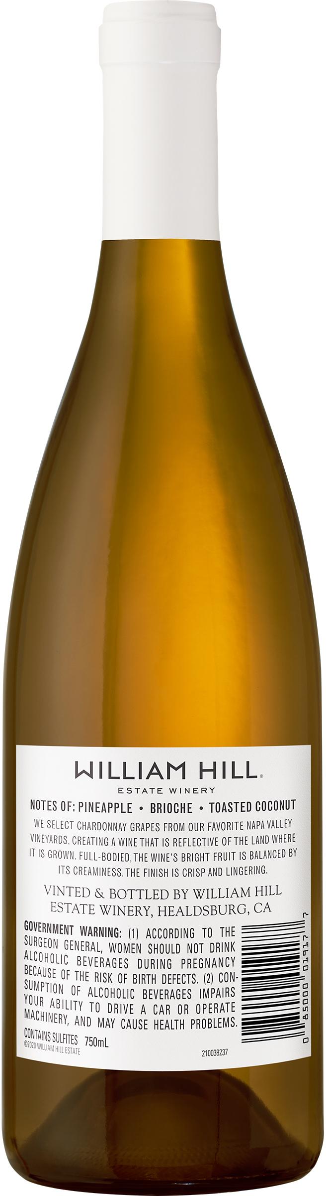 WILLIAM HILL ESTATE NAPA VALLEY CHARDONNAY WHITE WINE