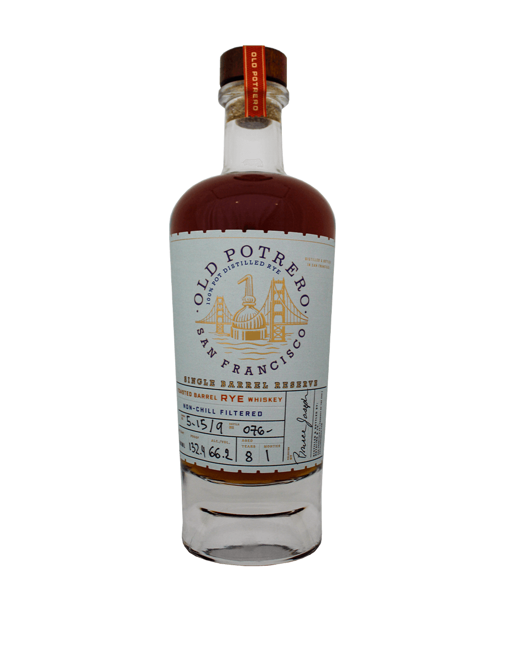 OLD POTRERO SINGLE BARREL RESERVE TOASTED BARREL RYE WHISKEY S2B17