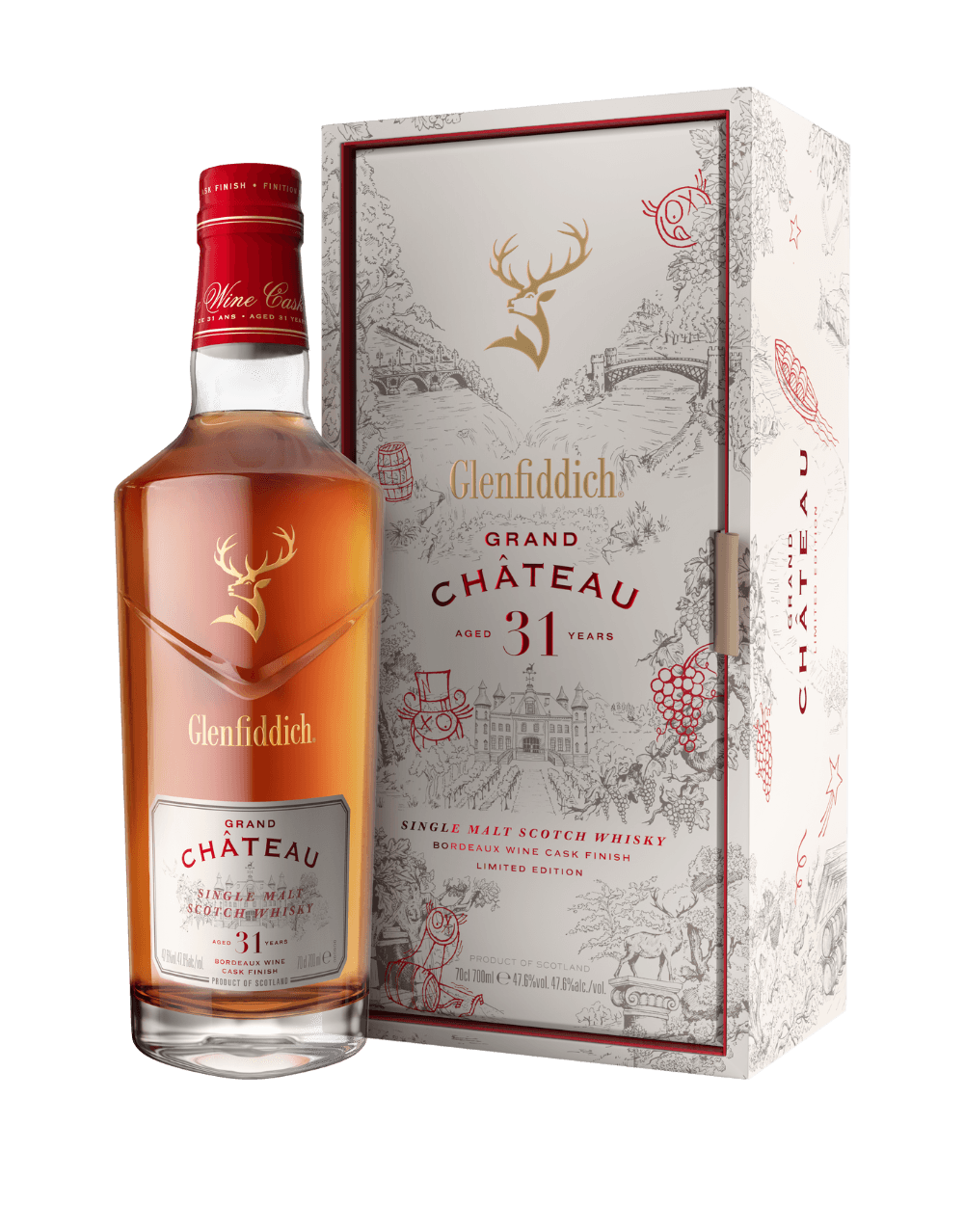 GLENFIDDICH GRAND CHATEAU AGED 31 YEARS SINGLE MALT SCOTCH WHISKY