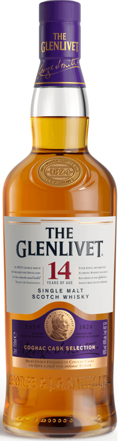 THE GLENLIVET SINGLE MALT SCOTCH WHISKY 14 YEAR OLD