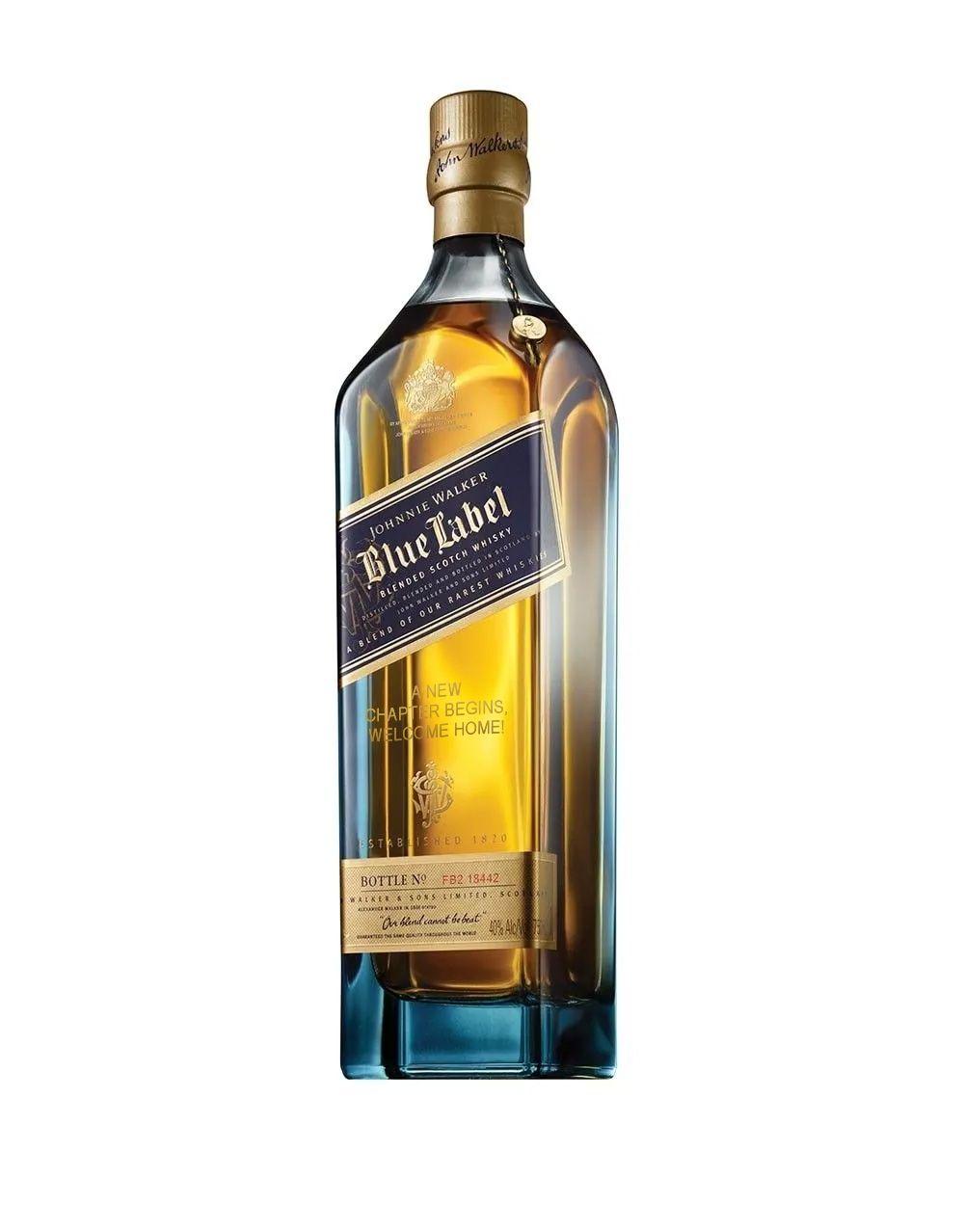 JOHNNIE WALKER BLUE LABEL® - 'A NEW CHAPTER BEGINS, WELCOME HOME!' ENGRAVED BOTTLE BLENDED SCOTCH WHISKY