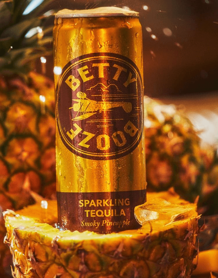 BETTY BOOZE SPARKLING TEQUILA WITH SMOKY PINEAPPLE