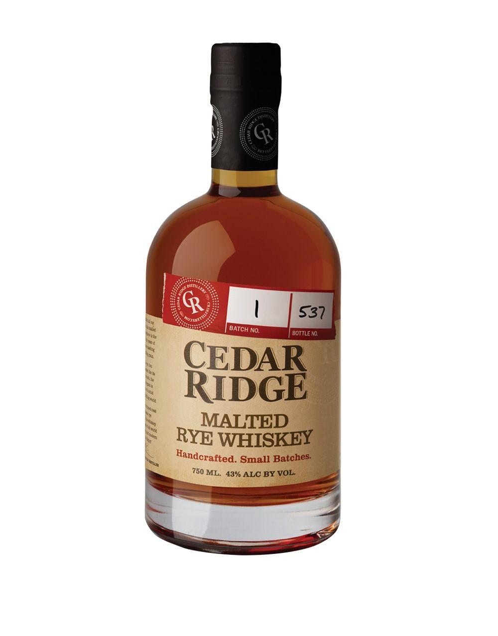 CEDAR RIDGE MALTED RYE WHISKEY