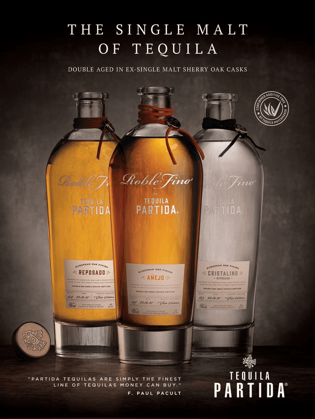 TEQUILA PARTIDA ROBLE FINO REPOSADO CRISTALINO